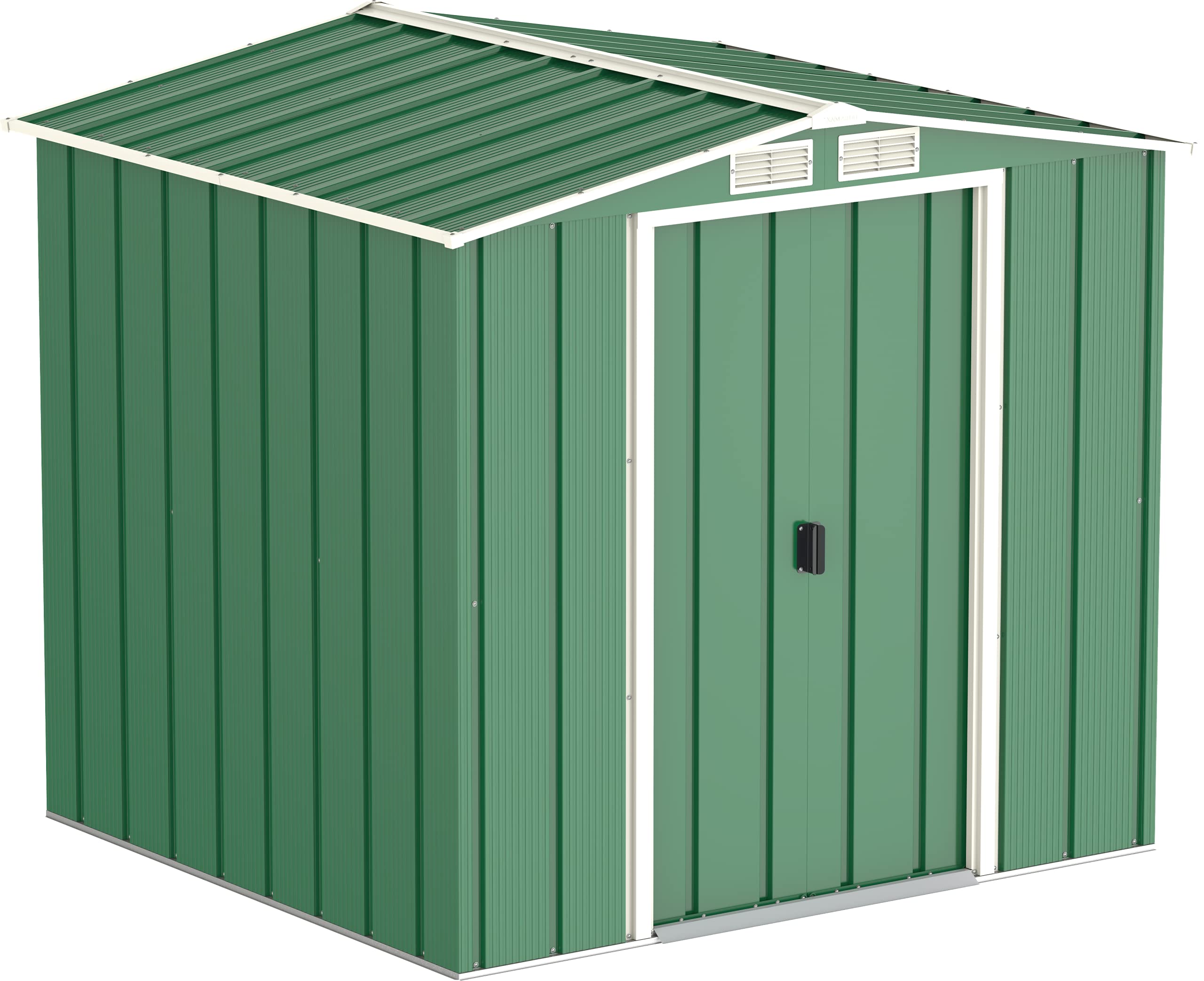Duramax ECO 8 x 8 (6.35 m2) Metal Garden Storage Shed, Hot-Dipped Galvanized Metal Garden Shed, Tool Storage Shed, Strong Reinforced Roof Structure, Maintenance-Free Metal Shed, Anthracite