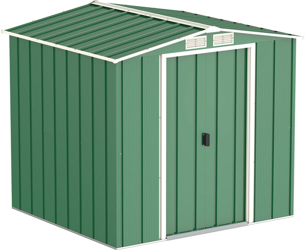 Duramax ECO 8 x 8 (6.35 m2) Metal Garden Storage Shed, Hot-Dipped Galvanized Metal Garden Shed, Tool Storage Shed, Strong Reinforced Roof Structure, Maintenance-Free Metal Shed, Anthracite