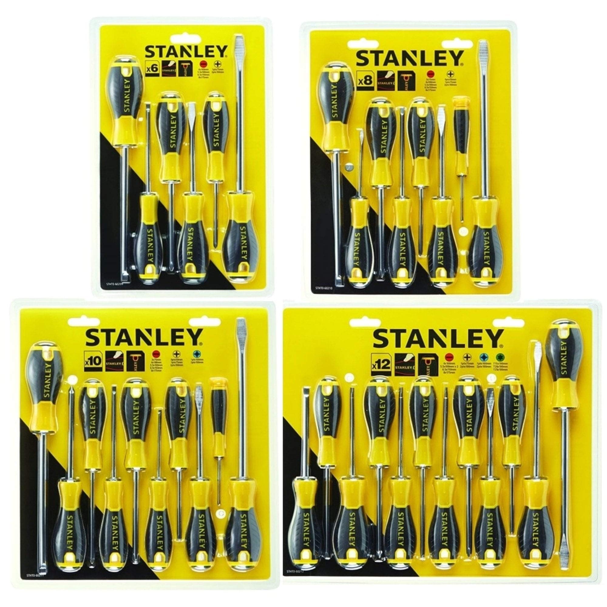 STANLEY STHT0-60210 Essential Screwdriver Set - Yellow (8-Piece)