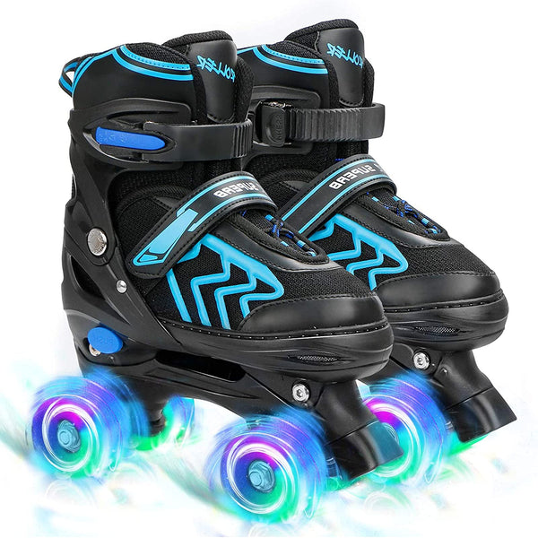 Adjustable Kids Roller Skates with Light Up Wheels, Fun Illuminating for Boys & Girls, Rollerskates for Kids Beginners, Suitable for Indoor & Outdoor