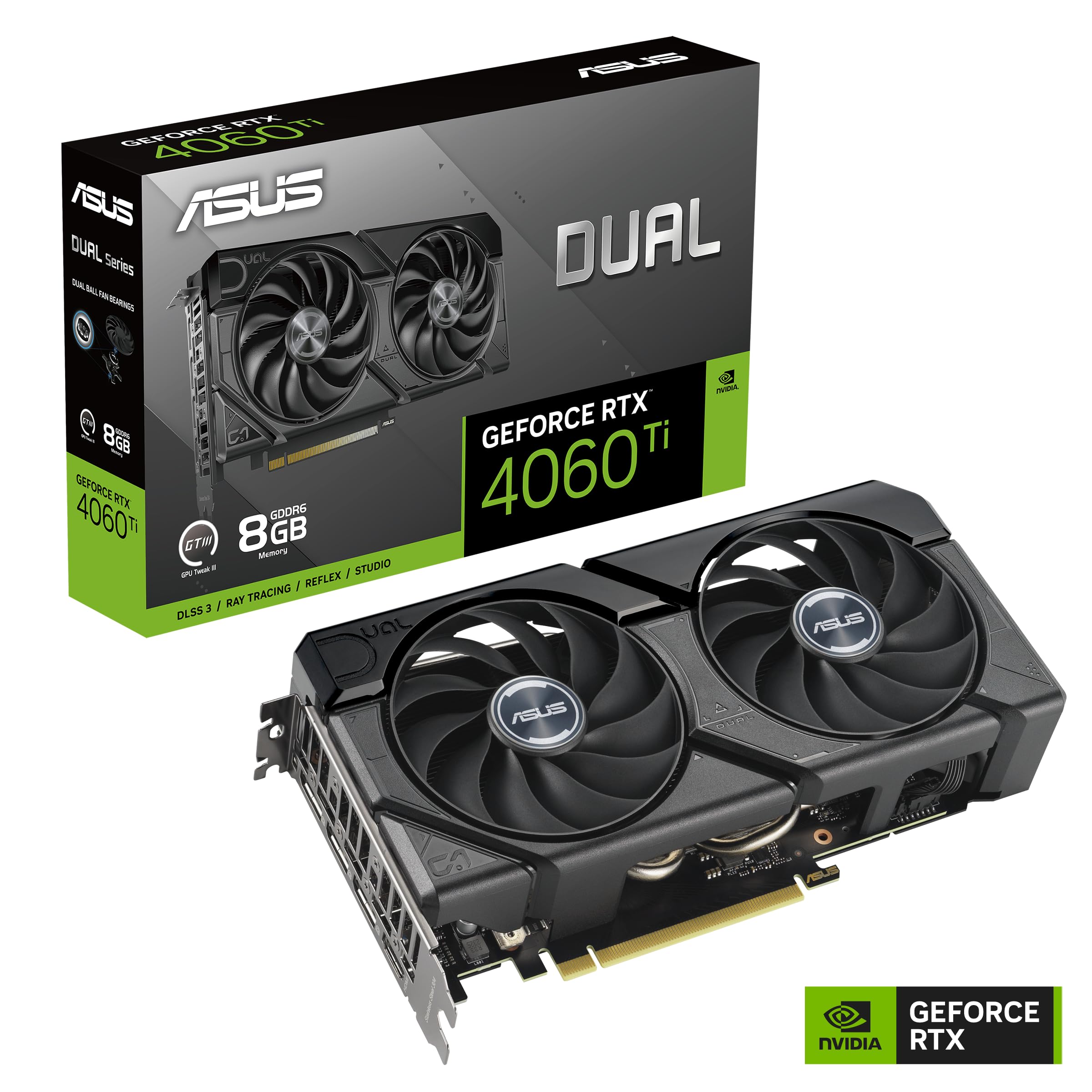 ASUS GeForce RTX 3050 6G DUAL OC Gaming Graphics Card - 1537MHz Boost Clock, GDDR6, PCIe Gen 4, DLSS 2, 3 x DP v1.4a, 1 x HDMI 2.1 (Supports 4K)