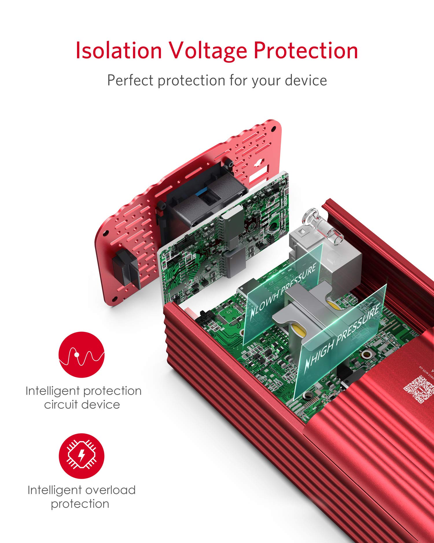 BESTEK 300W Pure Sine Wave Power Inverter 12V to 240V 230V with 4.8A Dual Smart USB Ports Car Adapter Charge Your Laptop iPad iPhone Tablet Consoles & More