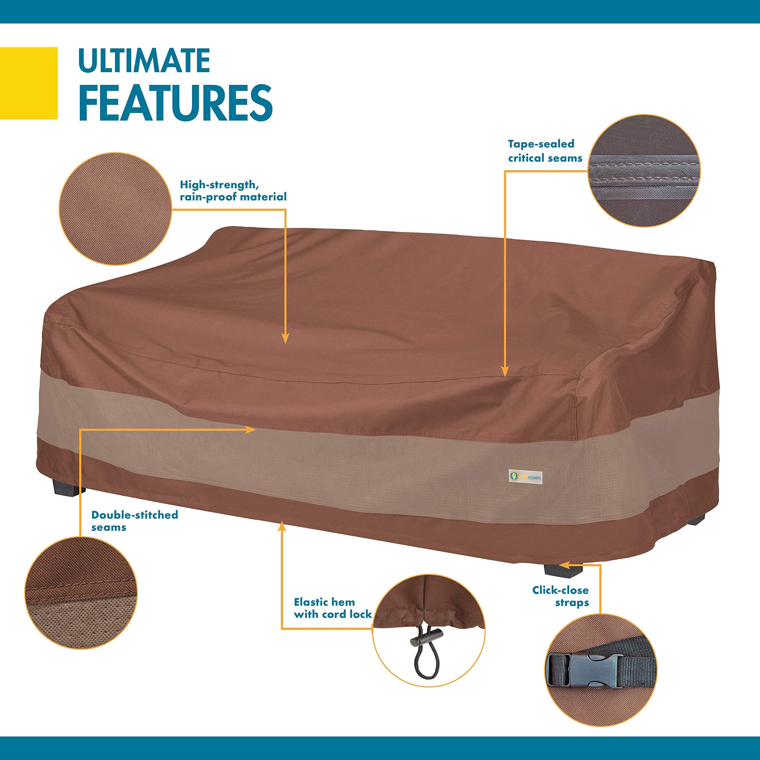 Duck Covers Ultimate Waterproof 87 Inch Patio Sofa Cover, Patio Furniture Covers