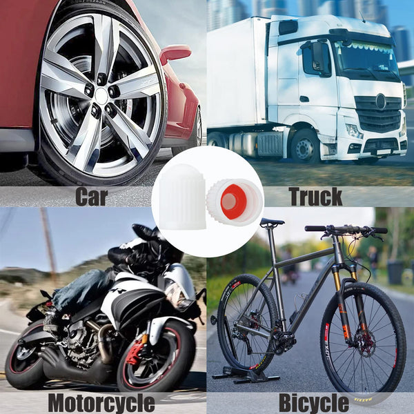 TCPENG® 10PCS Tyre Valve Caps, with O Seal Ring, Universal Stem Dust Covers for SUV, Cars, Bike, Motorcycles, Trucks, Heavy-Duty, Airtight Seal, Screw-On, Easy to Operation (10 Pack Black)