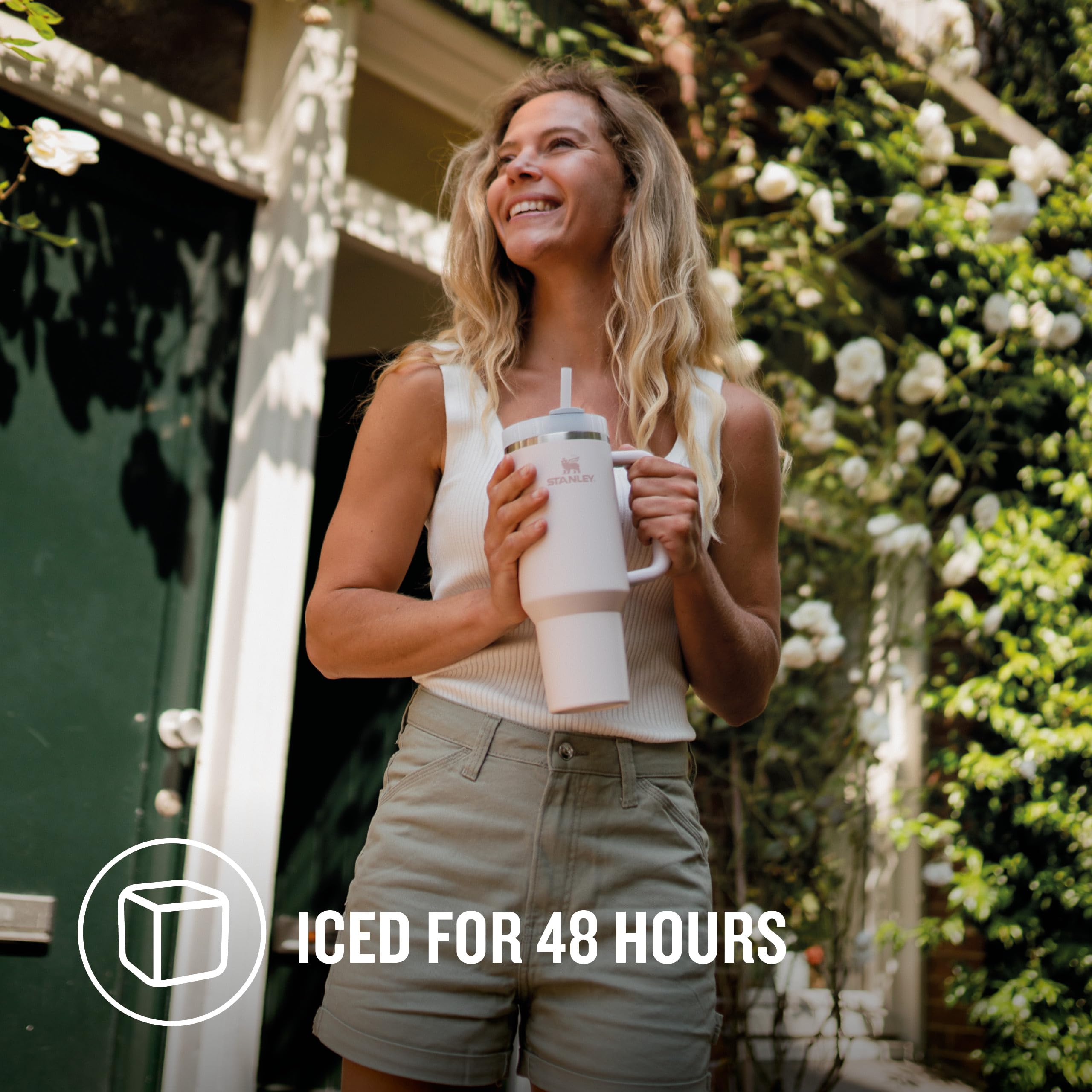 STANLEY Quencher H2.0 Flowstate Tumbler 1.2L - Cold for 11 Hours - Iced for 48 Hours - Metal Water Bottle with Straw, Handle and Lid - Dishwasher Safe - Travel Mug for Cold Drinks