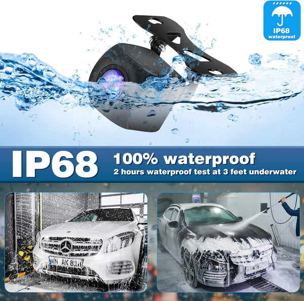 【2025 Upgrade】Reversing Camera Kit AHD 1080P Reverse Camera Kit Rear View Camera with 4.3'' LCD Monitor Reverse Camera for Van,Car,Truck,Pickup,SUV Waterproof Night Vision DIY Parking Guide Lines