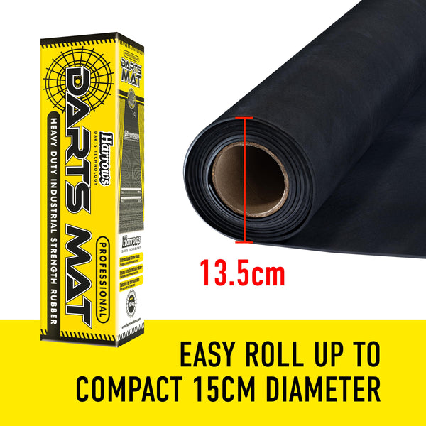 Harrows Darts Mat with Darts Oche, Floor Mat Protection, Non Slip Mat, Professional Darts Mat Rubber, Darts Accessories