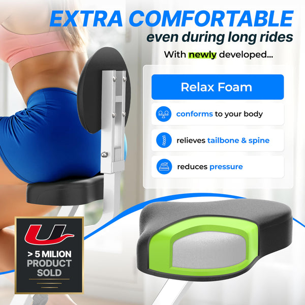 Ultrasport F-Bike Folding Exercise Bike 286 lbs Capacity, Extra Silent with Relax Foam Seat I Exercise Bikes for Home Use, Exercise Bike Foldable, Indoor Bike, Stationary Bike