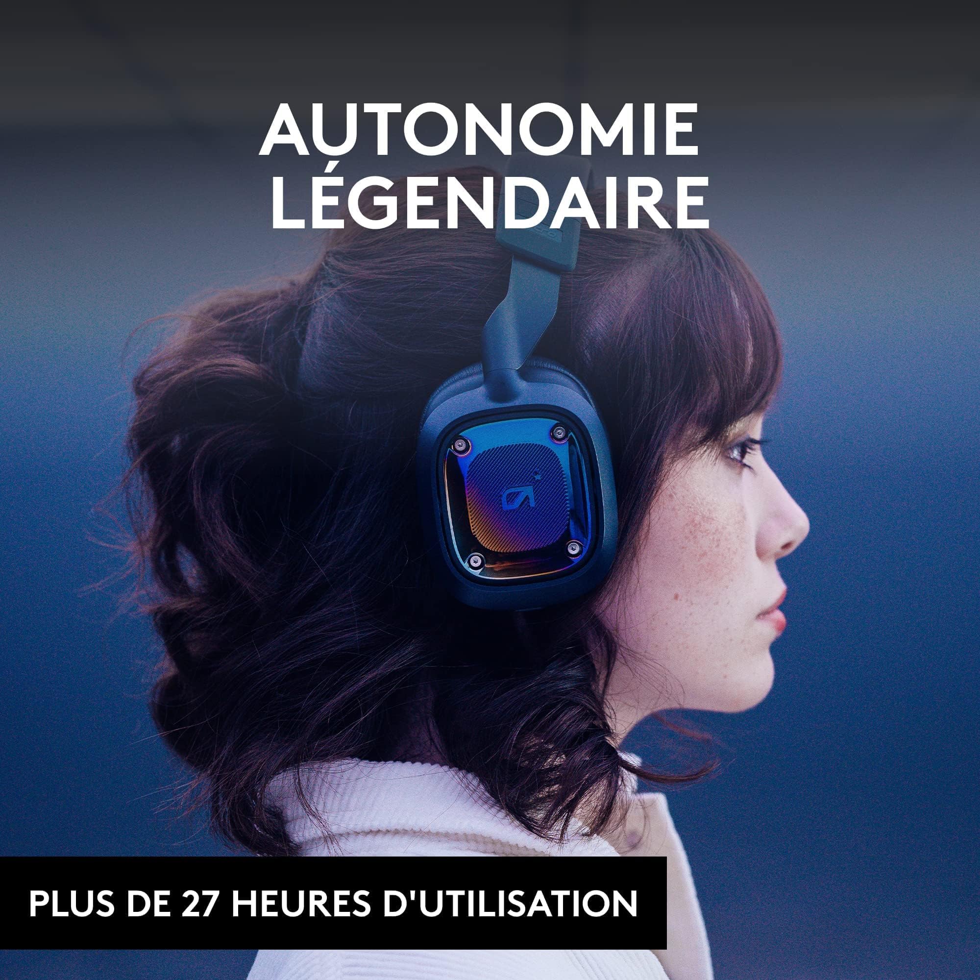 Logitech G Astro A30 LIGHTSPEED Wireless Gaming Headset, Bluetooth enabled, Dolby Atmos, Detachable Boom, 27h battery, USBC charging, for PS5, PS4, Xbox, Nintendo Switch, PC, Android - White