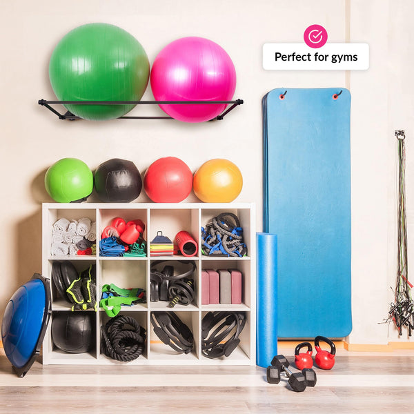 Exercise Ball Holder | Organise Your Space | Wall Mounted Ball Rack | Yoga Ball Holder | Exercise Ball Wall Mount | Fitness Ball Rack | Stability Ball