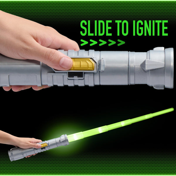 Power Saber: Green | Auto Extending 30" LED Energy Blade | With Motion Based Light and Sound Effects | Recommended Ages 6+