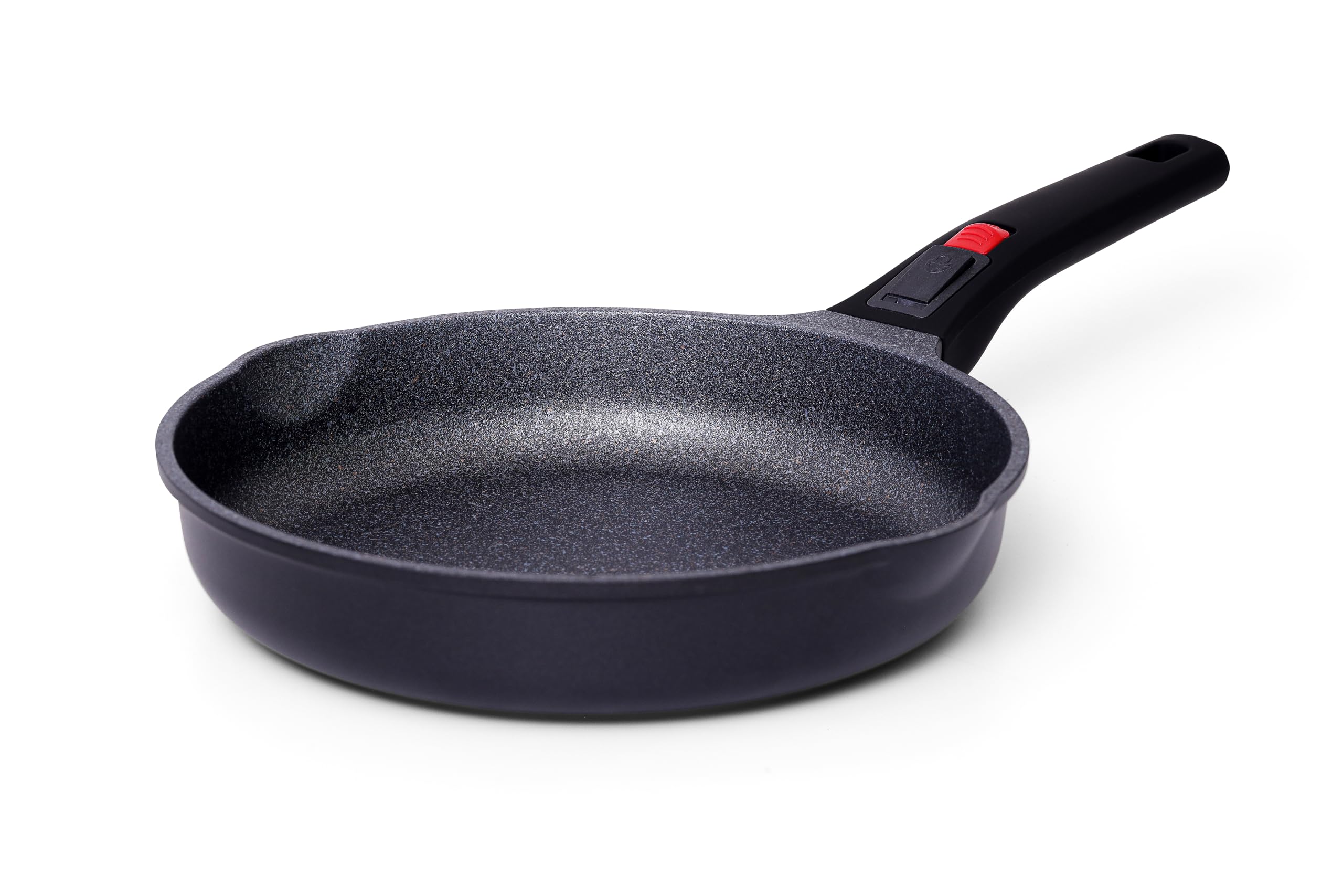 INTIGNIS Frying Pan Non Stick with Removable Handle | Scratch Resistant & Durable | Induction Ready with Stainless Steel Base | Chemical Free Ceramic