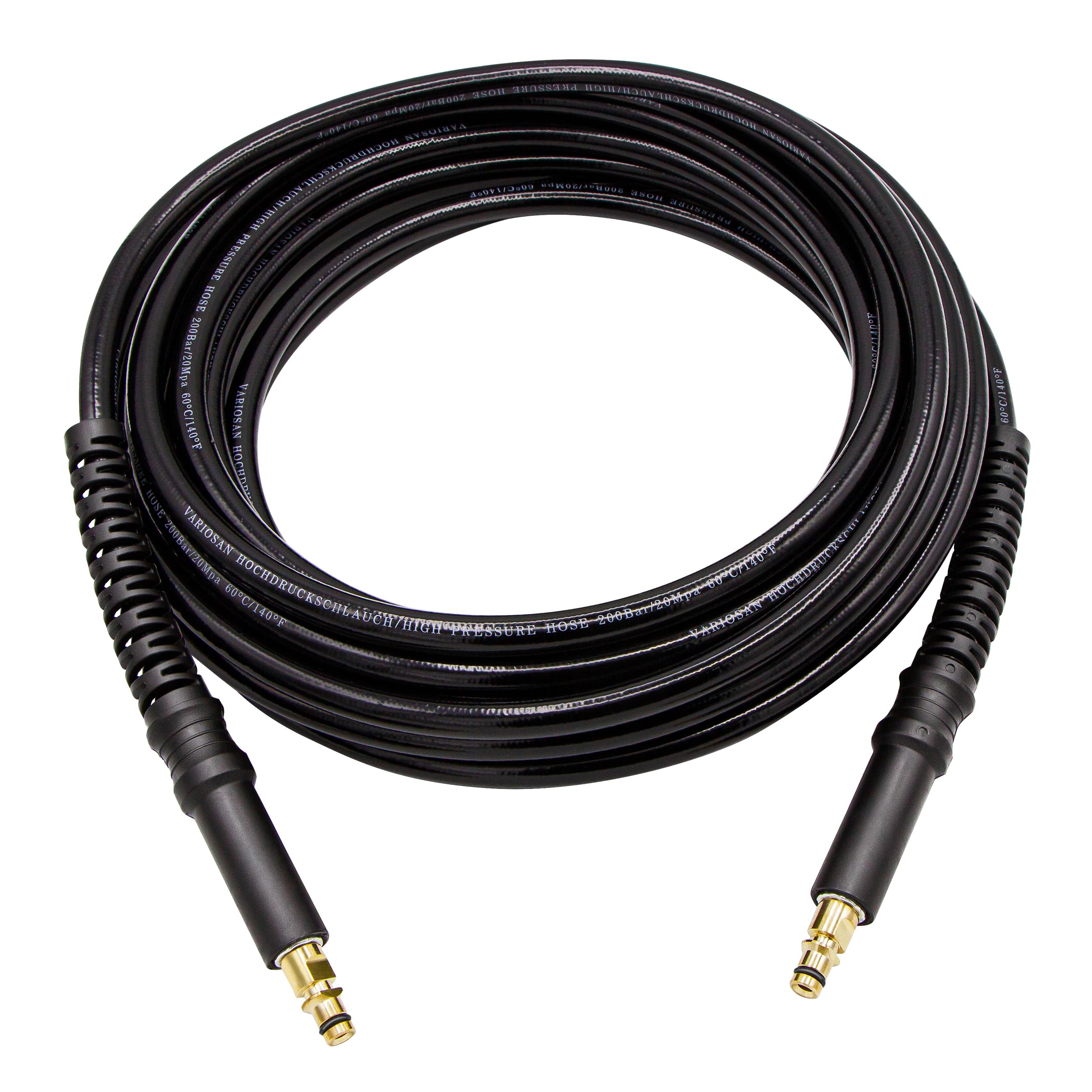 VARIOSAN High Pressure Hose for 16621 Pressure Washer 9 m Quick Connect Black 200 Bar Suitable for K?rcher K2 K3 K4 K5 K6 K7 and 2.641-721.0