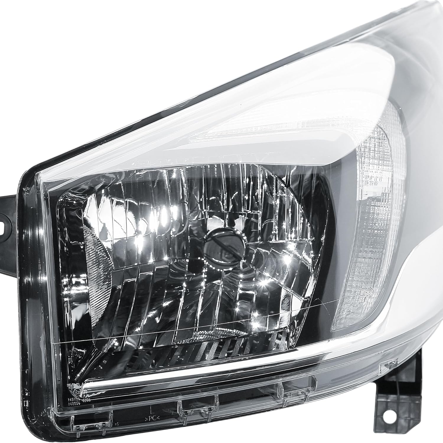 LONGLING Replacement Driver Right Side O/S Headlight Head Lamp Electric Adjustment with DRL 6 pins for Vauxhall Vivaro 2014-2019