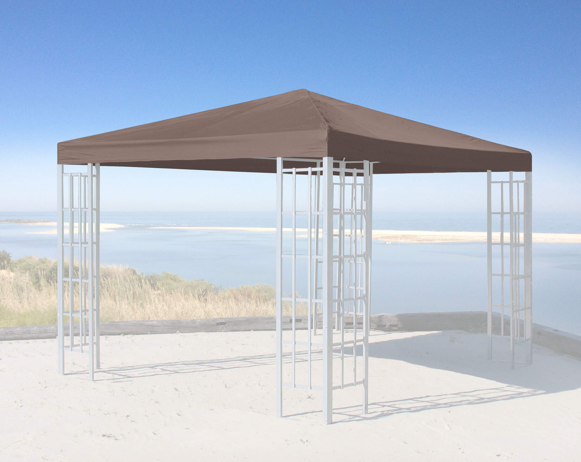 QUICK STAR Replacement Roof for Gazebo 3x3m Brown-Gray