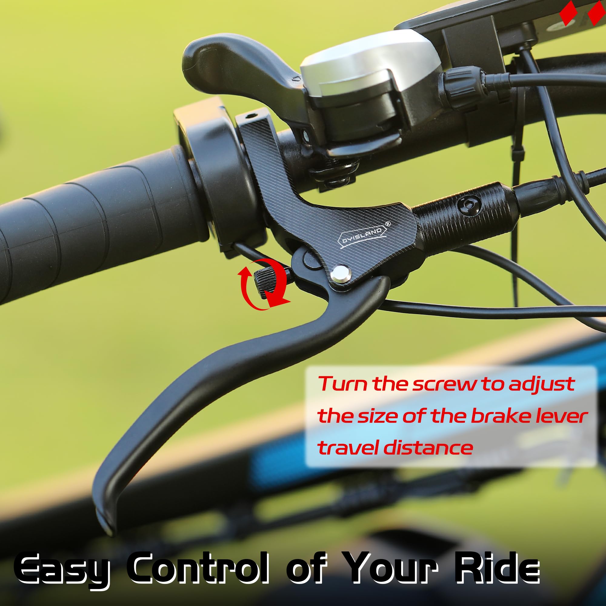 DYISLAND LD-200 2-Pistons Hydraulic Disc Brake Set for ebike,2-PIN Power-Off Electric Bike Hydraulic Brake kit?Hydraulic Brake Kits with mounting