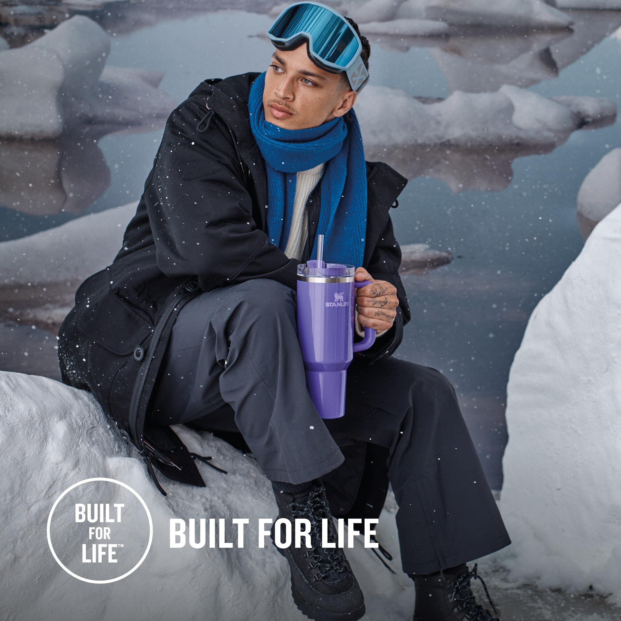 STANLEY Quencher H2.0 Flowstate Tumbler 1.2L - Cold for 11 Hours - Iced for 48 Hours - Metal Water Bottle with Straw, Handle and Lid - Dishwasher Safe - Travel Mug for Cold Drinks