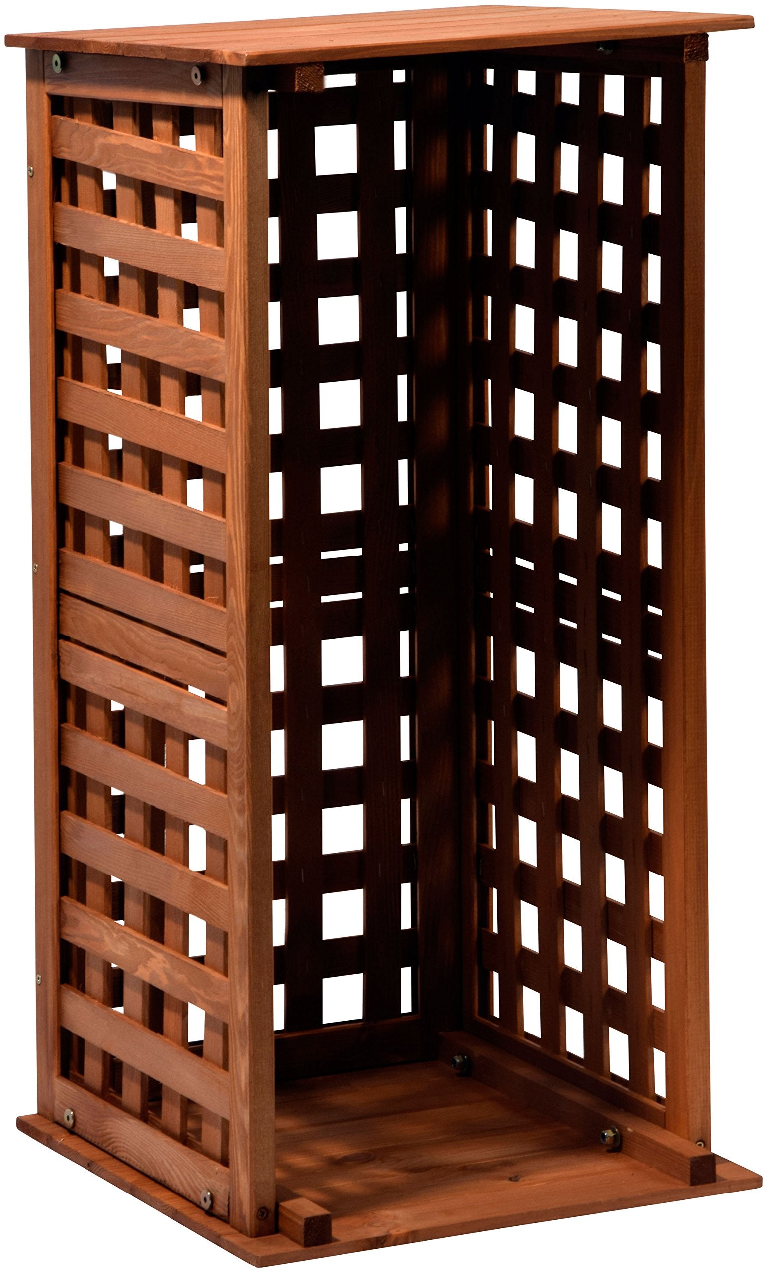 Dobar? Green Label 29097 FSC Firewood Rack - Compact Solid Wood Firewood Shelter, 0.08 m?, 39 x 39 x 85 cm, Brown