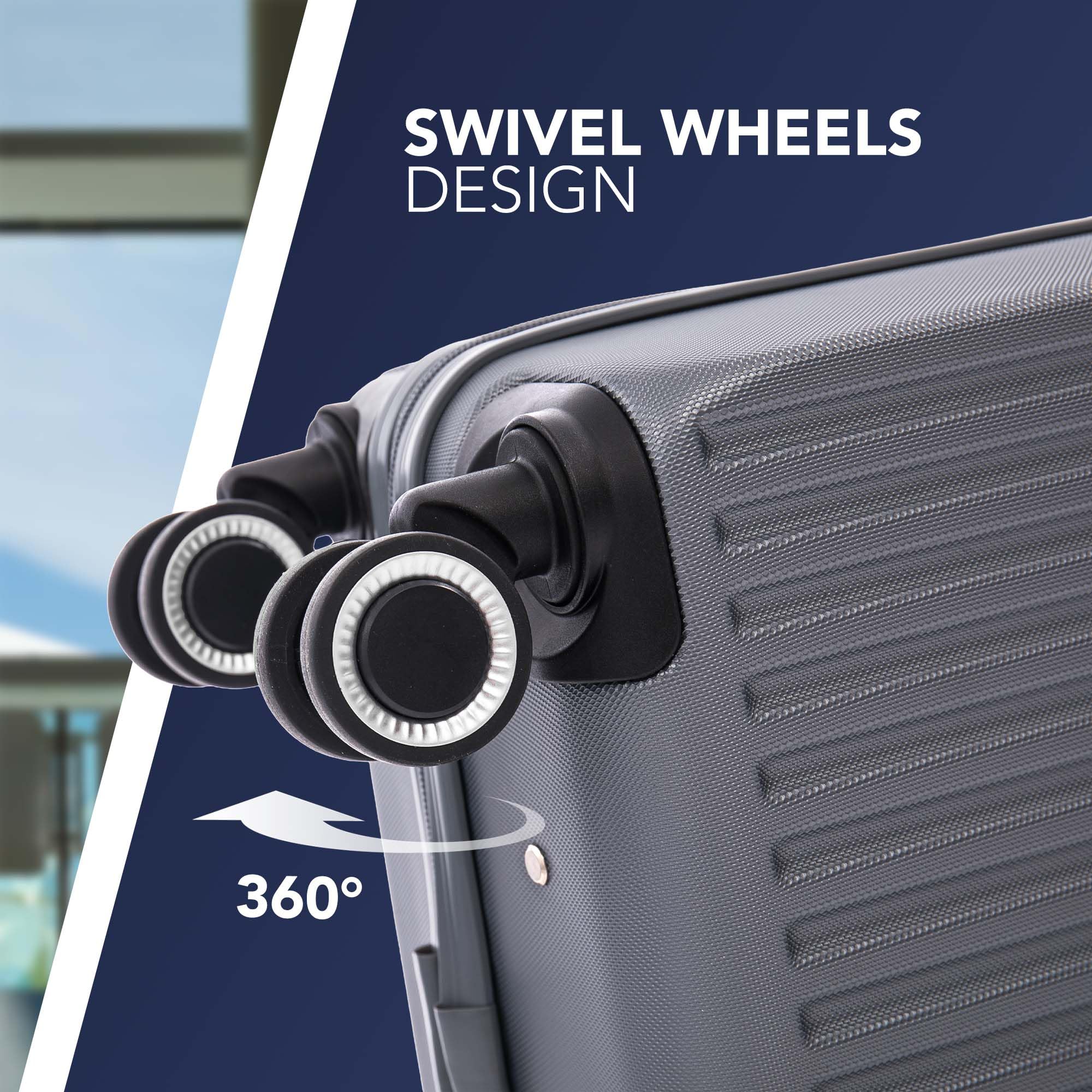 LUGG 15 Inch Vacay Cabin Case - 45x36x20 cm, Airline Approved Carry On Suitcase, ABS Lightweight Suitcase, Water Resistant Hard Suit Case with 360° Spinner Wheels, Carry On Bag with TSA Indent Lock