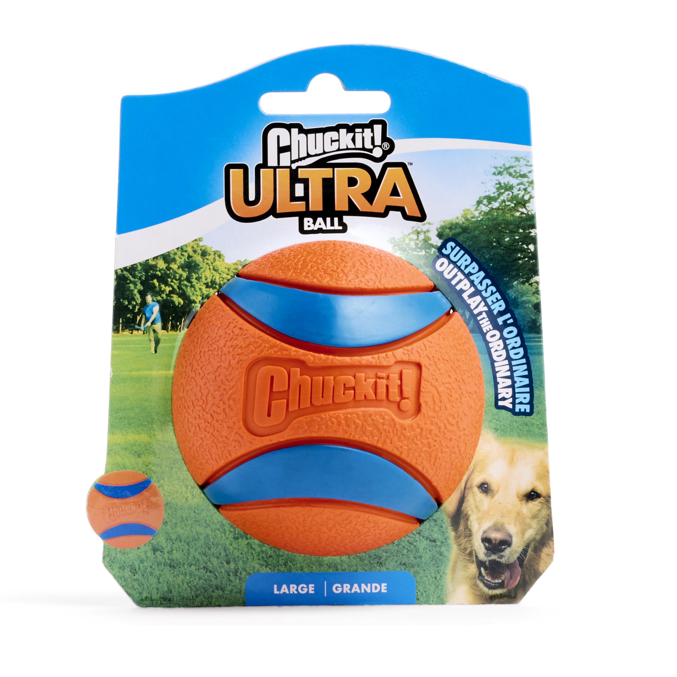 ChuckIt! Ultra Ball Dog Toy, Durable High Bounce Floating Rubber Dog Ball, Launcher Compatible Toy For Dogs, 2 Pack, Medium