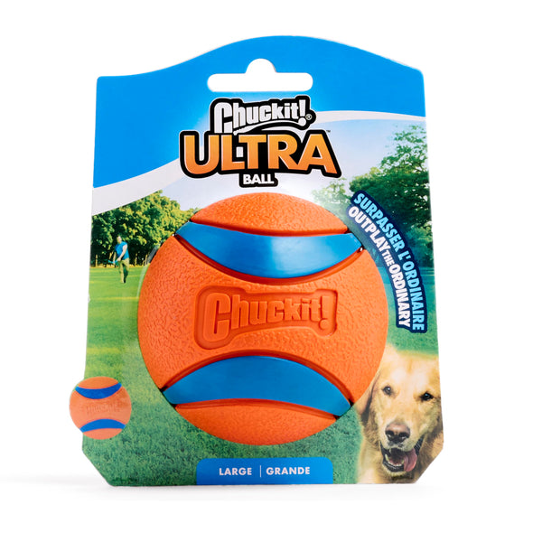 ChuckIt! Ultra Ball Dog Toy, Durable High Bounce Floating Rubber Dog Ball, Launcher Compatible Toy For Dogs, 2 Pack, Medium
