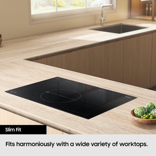 Samsung Slim Fit Induction Hob NZ64B4015FKU1 with Oval Ring and Remote Monitoring, Black
