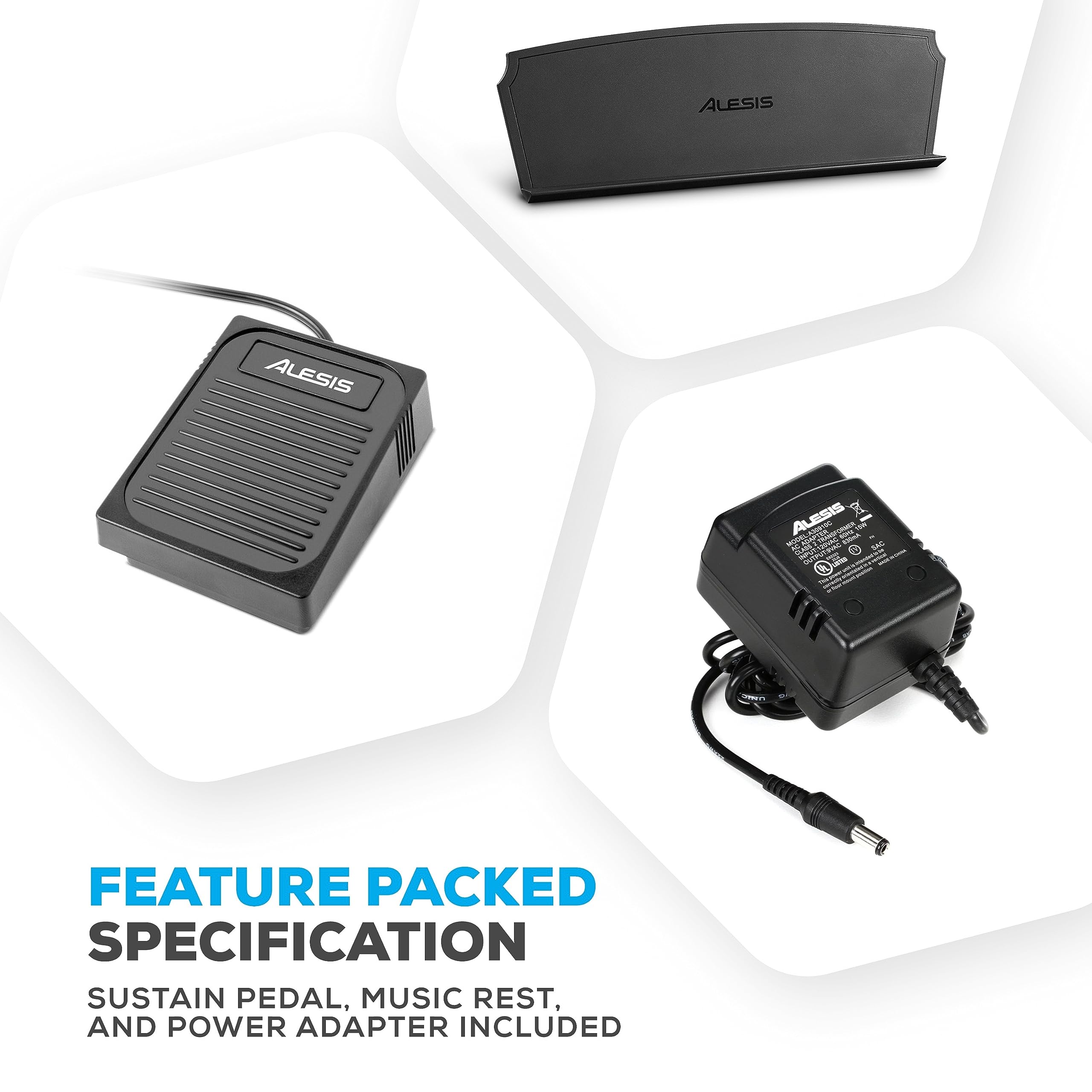 Alesis Recital Home Digital Piano with 88 Hammer Action Weighted Keys, Stand, Pedals and Lessons, Turquoise