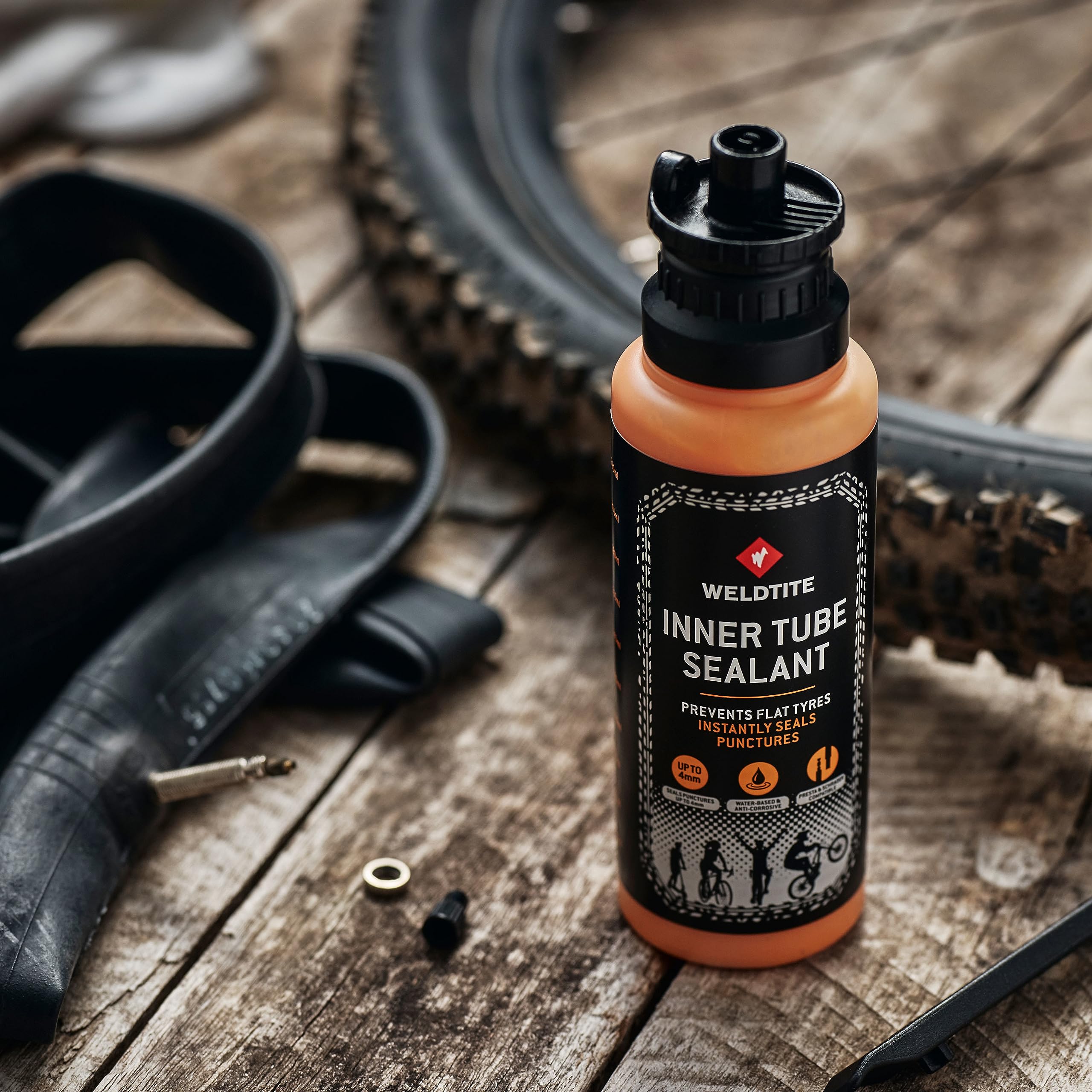 Weldtite Inner Tube Sealant - Instantly Seals Punctures - Suitable for Freezing Conditions, 250 ml