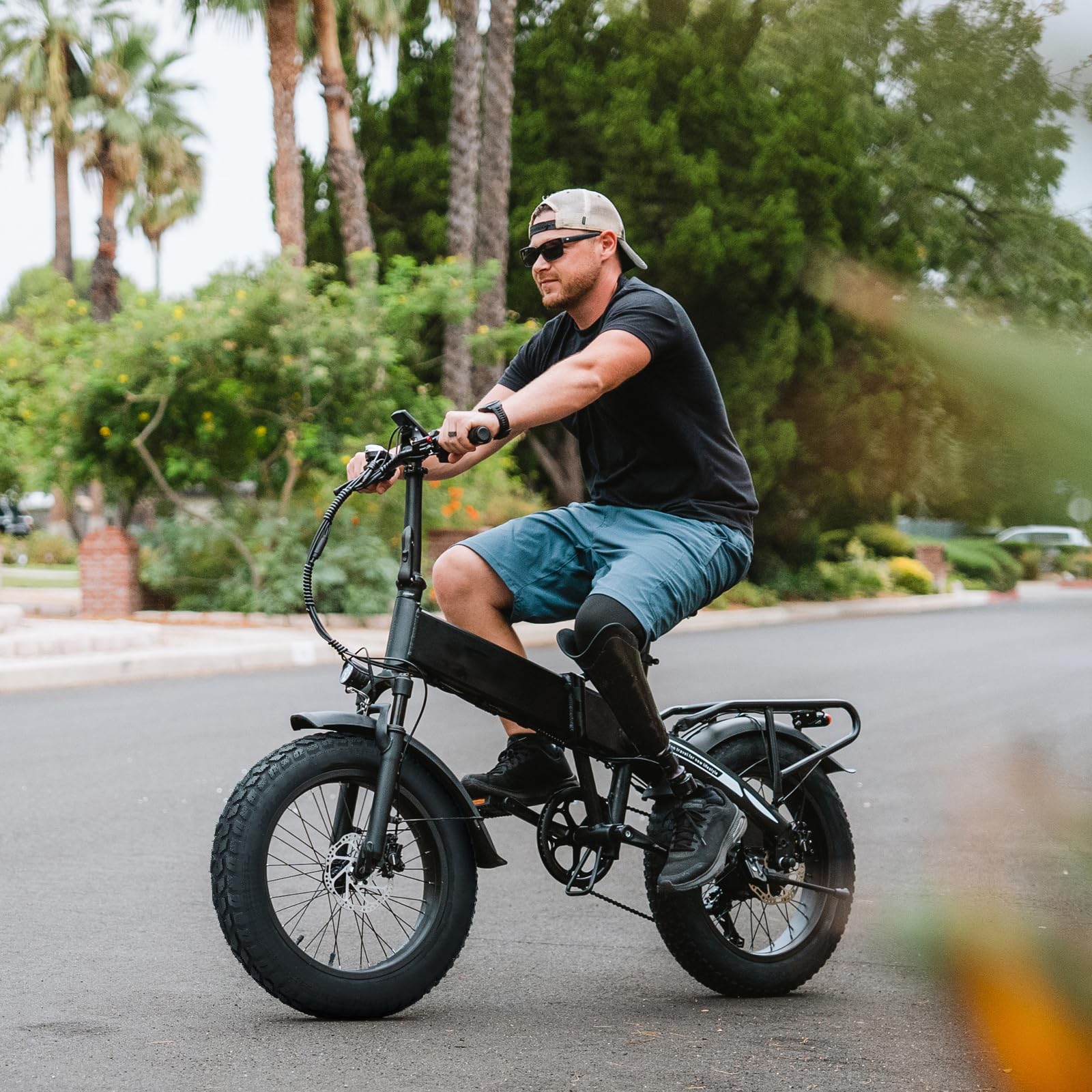 YunSCM 1-Pcs 20'' Fat E-Bike Tyre 20x4.0 ETRTO 102-406 with 20 inch Heavy Duty Inner Tube 20x3.5/4.0 AV32mm Schrader Valve Compatible 98/100-406 Road