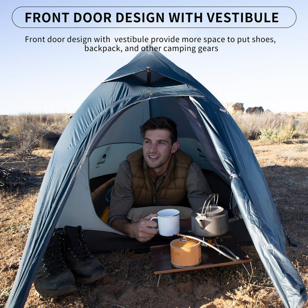 Naturehike Cloud up 1 Person Backpacking Tent Lightweight Camping Hiking Dome Tent for 1 Man