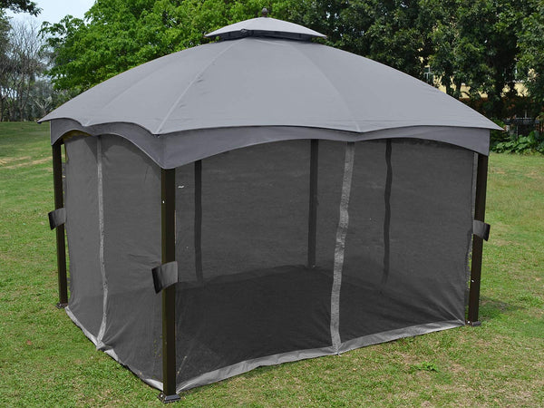 ABCCANOPY Universal 10' x 12' Gazebo Replacement Mosquito Netting Walls (Gray)