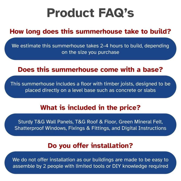 BillyOh Summerhouse Log Cabin 8 x 8 Wooden Garden Storage Shed Summer House Harper Apex Summerhouses (8x8)