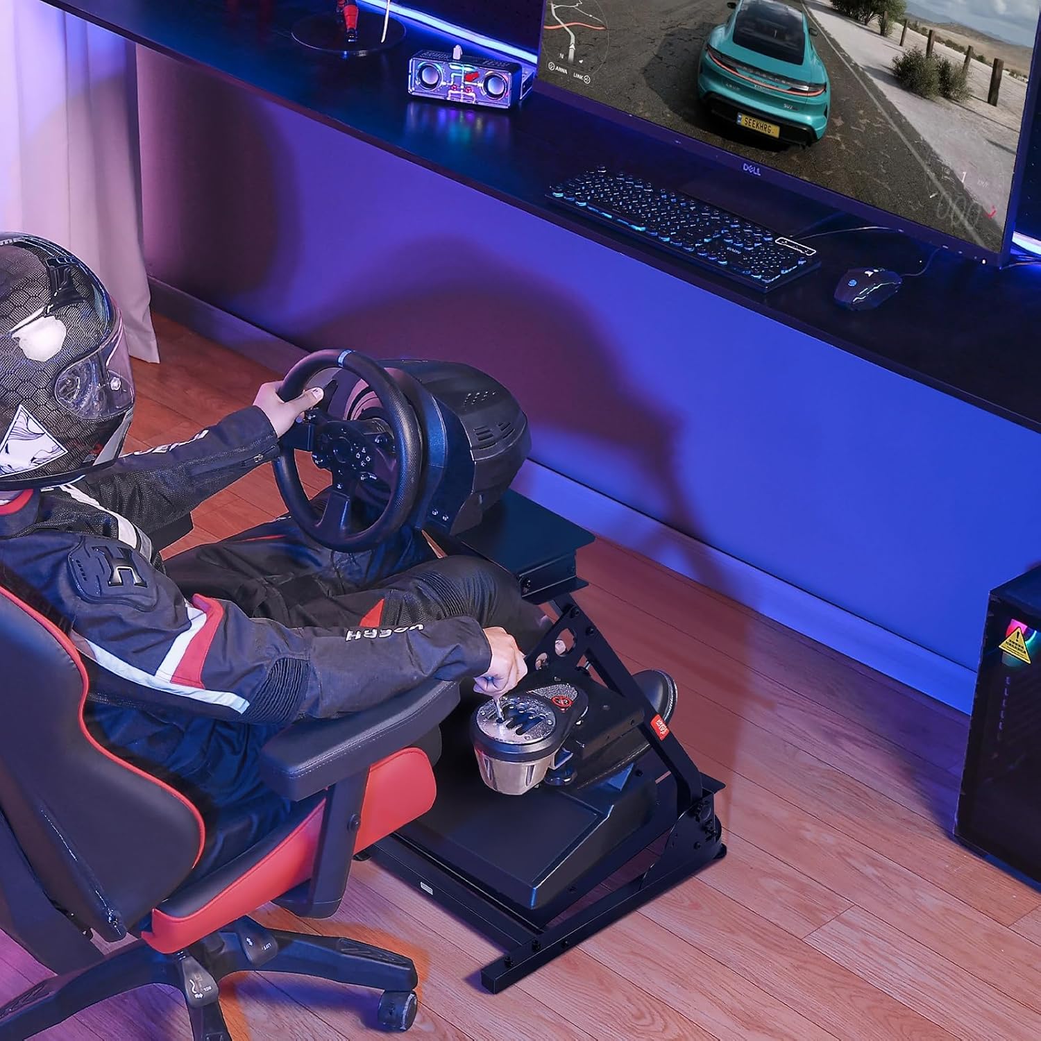 VEVOR Steering Wheel Stand,G920 Racing Wheel Stand,Logitech Wheel Stand for G25 G27 G29,GT Racing Simulator Wheel Stand,Wheel Support and Pedal not Included