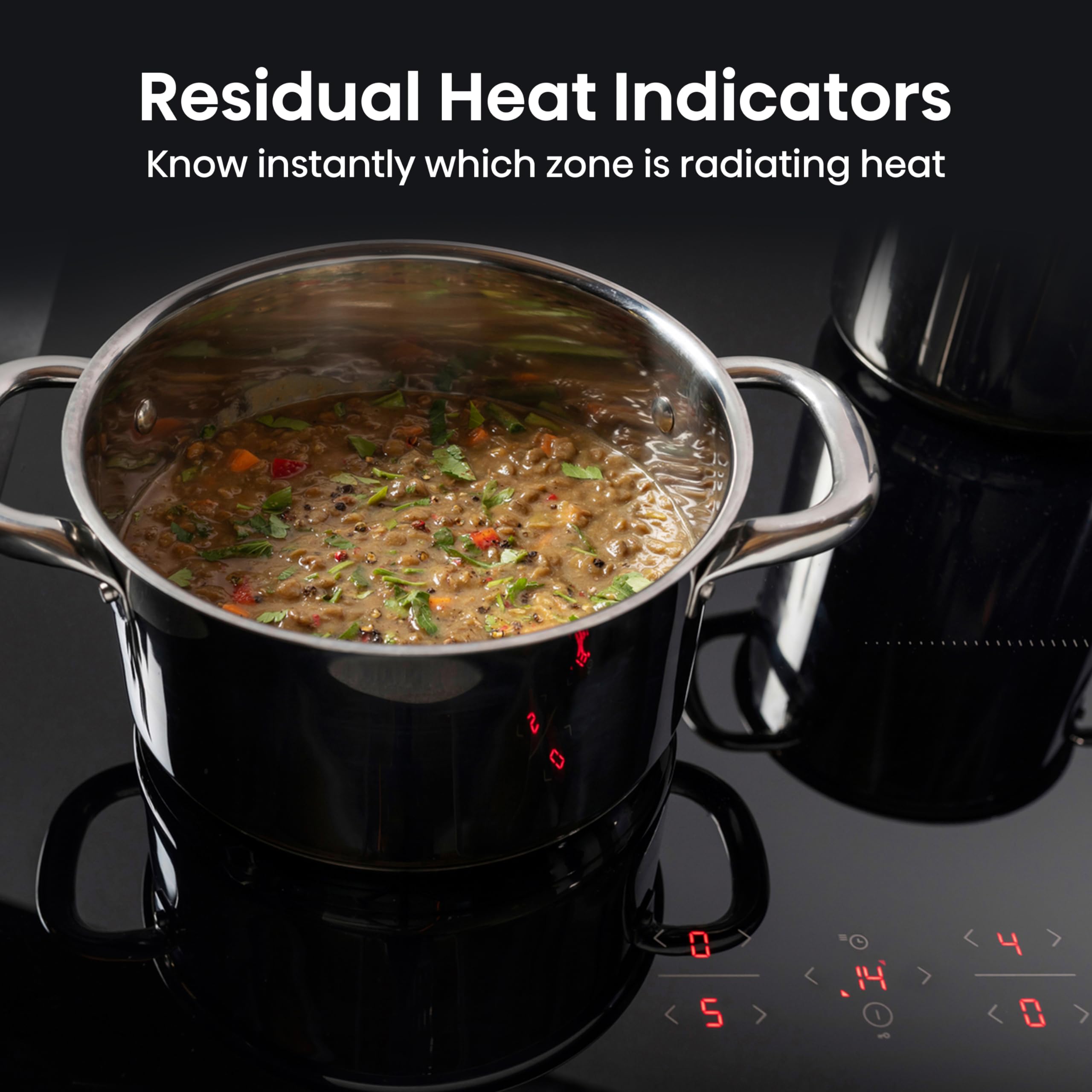 Hisense E6432C Built-in 60cm Electric Ceramic Hob with Child Lock, Touch control, Timer Function - Black 7200W, 20 x 24 x 2 inches (L x W x H)