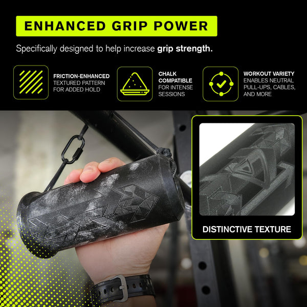 Duonamic Switch Pull Up Grips - Climbing Grip Trainer for Improving Grip Strength - Includes 3 Different Grip Sizes - Compatible with Eleviia Pull up