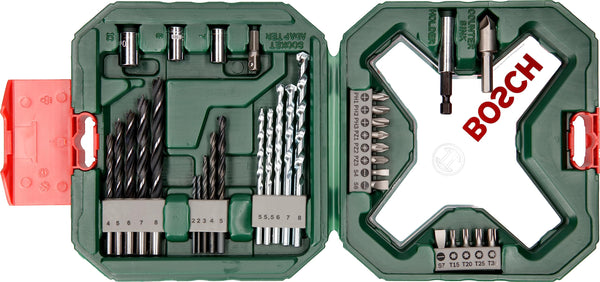 Bosch 70-Pieces X-Line Titanium Drill and Screwdriver Bit Set (for Wood, Masonry and Metal, Accessories Drills)