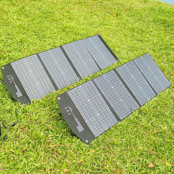 ELECAENTA 60W Foldable Solar Panel ETFE Solar Charger USB-C PD45W QC3.0 DC 18V for Portable Solar Generator Power Station Smartphones Outdoor Power Backup Waterproof Dustproof, 1.6KG