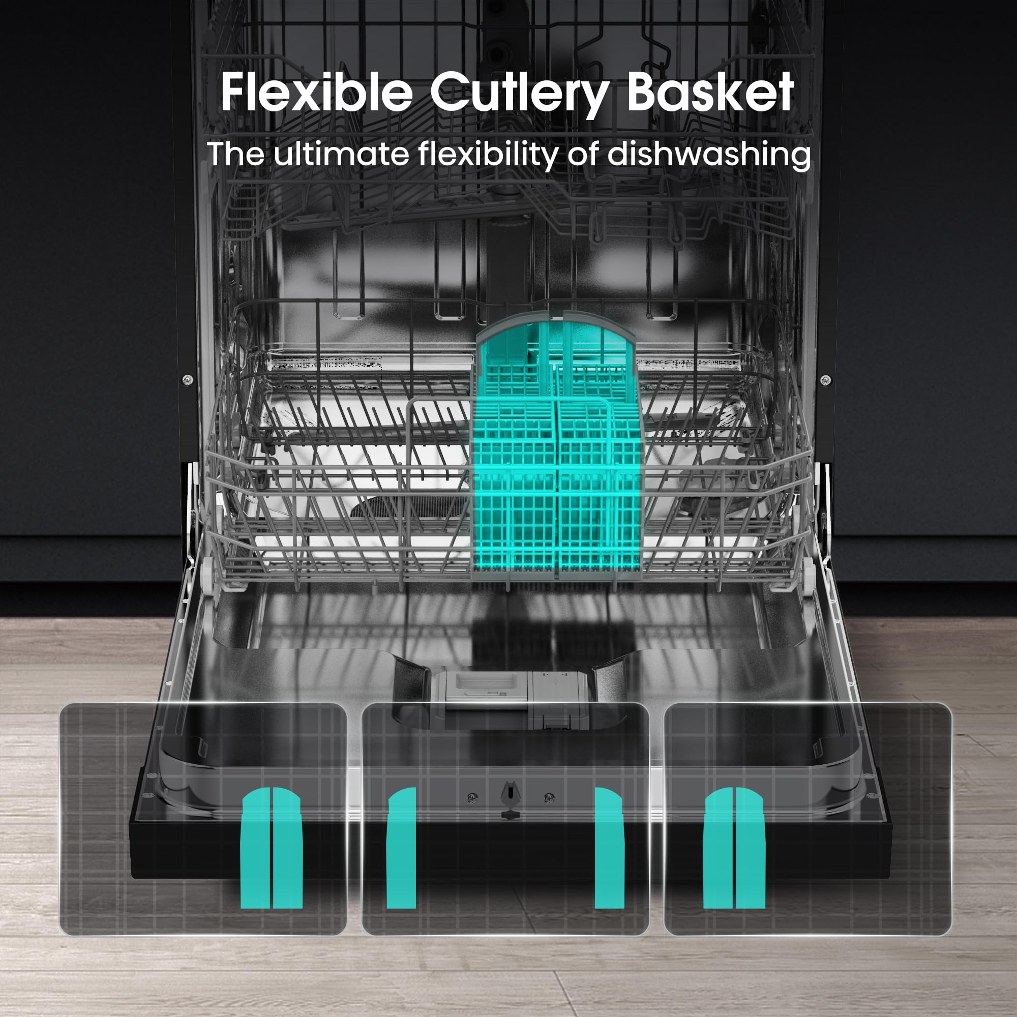 Hisense HS622E90WUK Freestanding Standard Dishwasher 85cm High - E Rated, White, 24 x 23 x 33 inches (L x W x H) [Energy Class E]