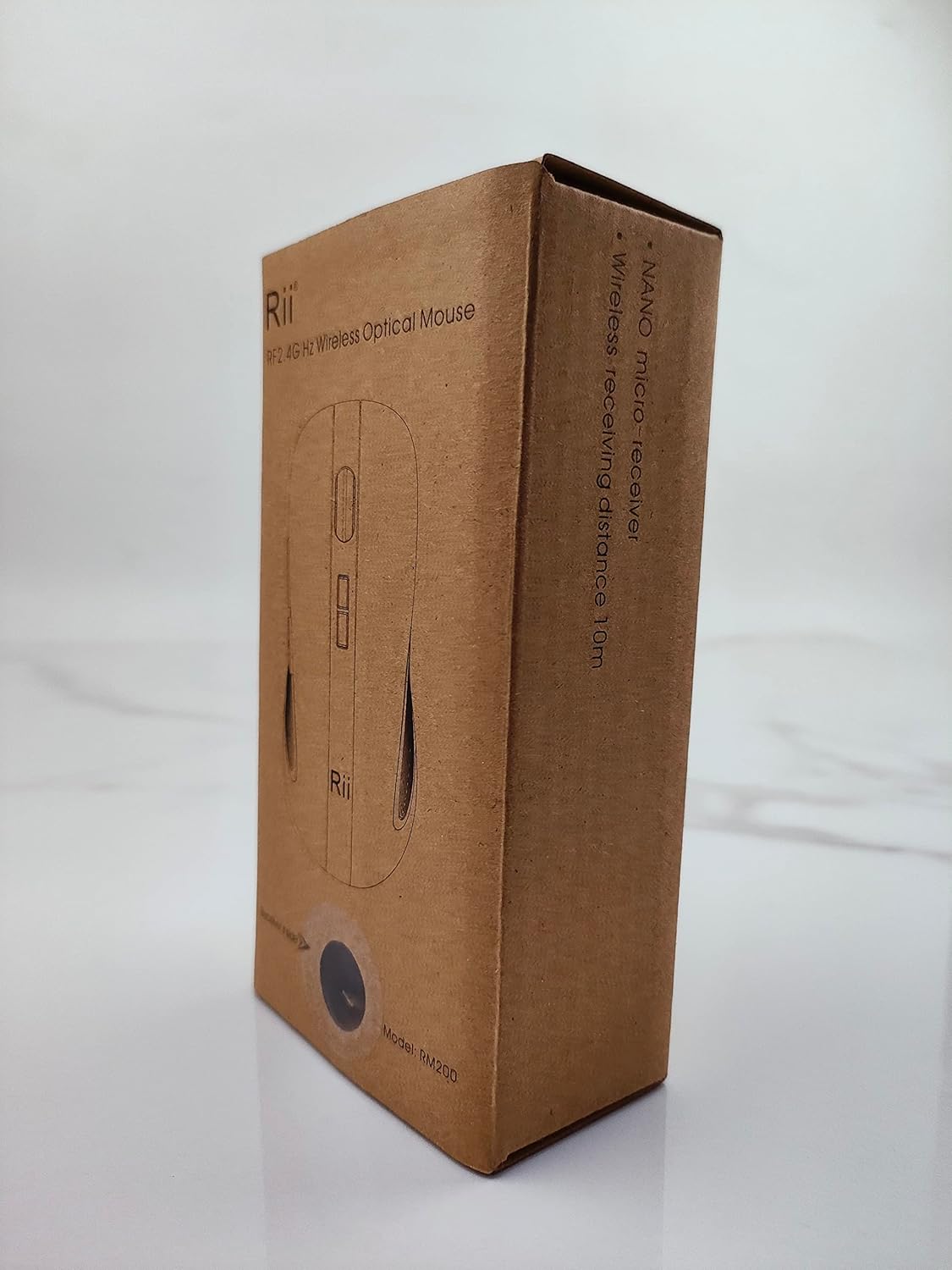 Rii RM200 Wireless Mouse,Rechargeable Gaming Mouse with USB Nano Receiver,5 Buttons for Casual Gaming, Notebook,PC,Computer Office Home Work