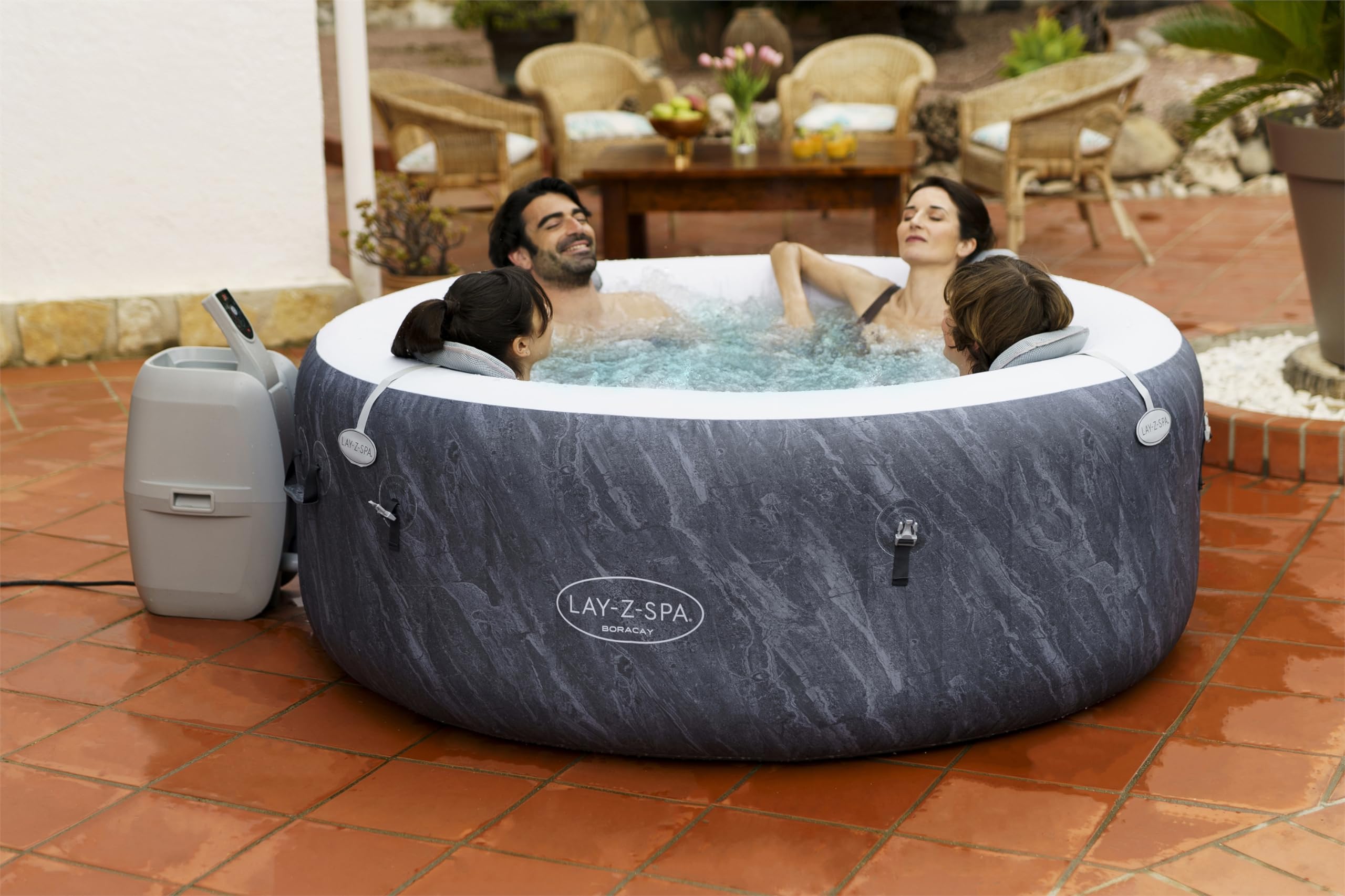 Lay-Z-Spa Boracay Smart Signature AirJetInflatable Hot Tub with App-Control 2-4 person