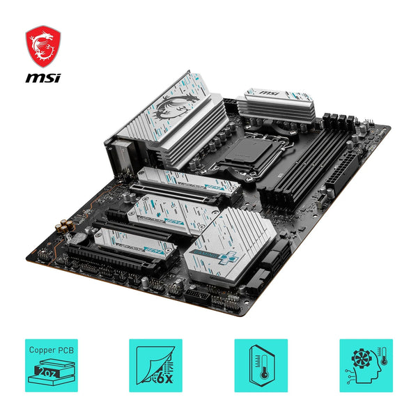 MSI X670E GAMING PLUS WIFI Motherboard, ATX - Supports AMD Ryzen 9000 / 8000 / 7000 Series Processors, AM5 - 80A SPS VRM, DDR5 Memory Boost 7800+ MHz/OC, PCIe 5.0 x16, M.2 Gen5, Wi-Fi 6E