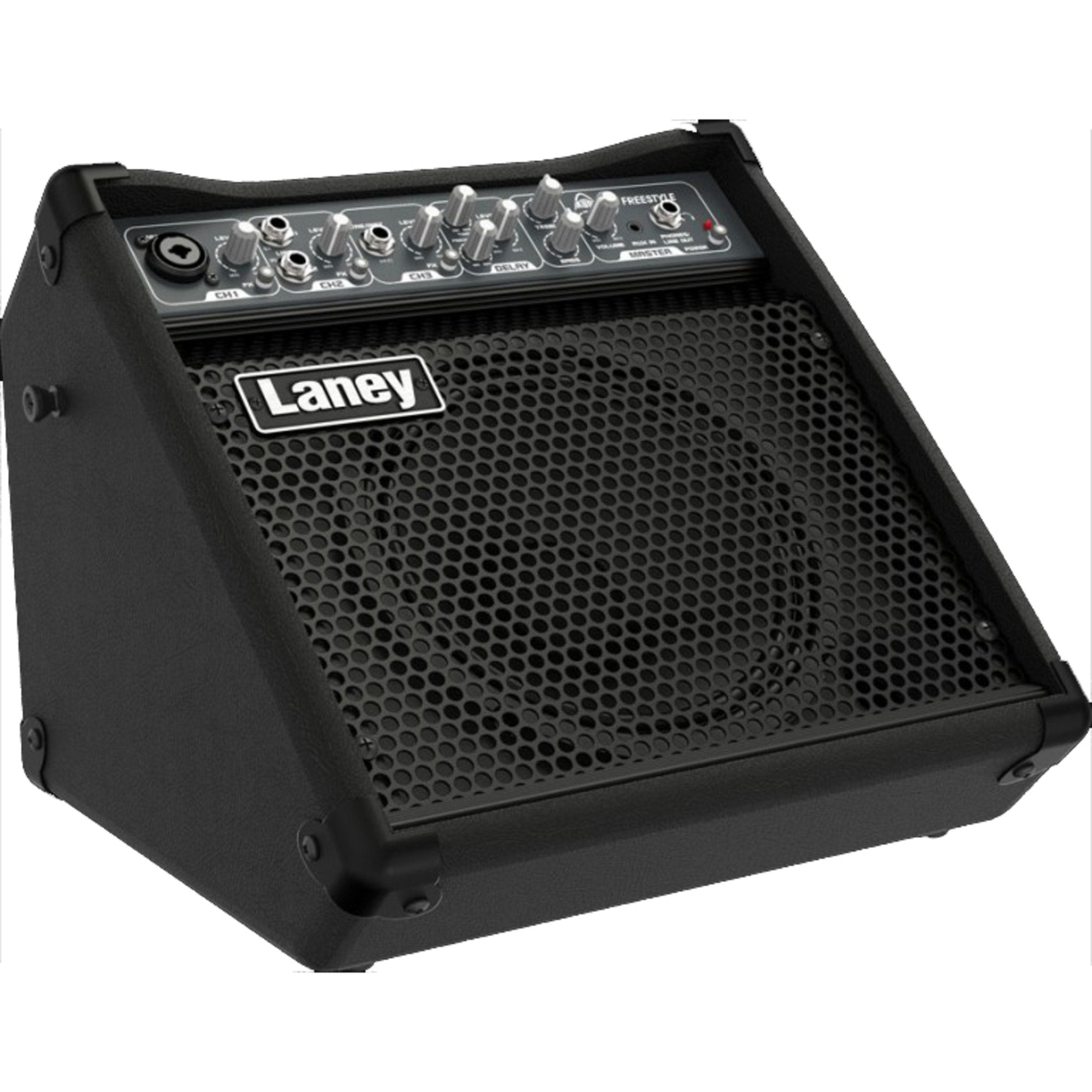 Laney AUDIOHUB Series AH80 - Multi-Input Combo Amp - 80W - 10 inch Woofer plus Horn, Black