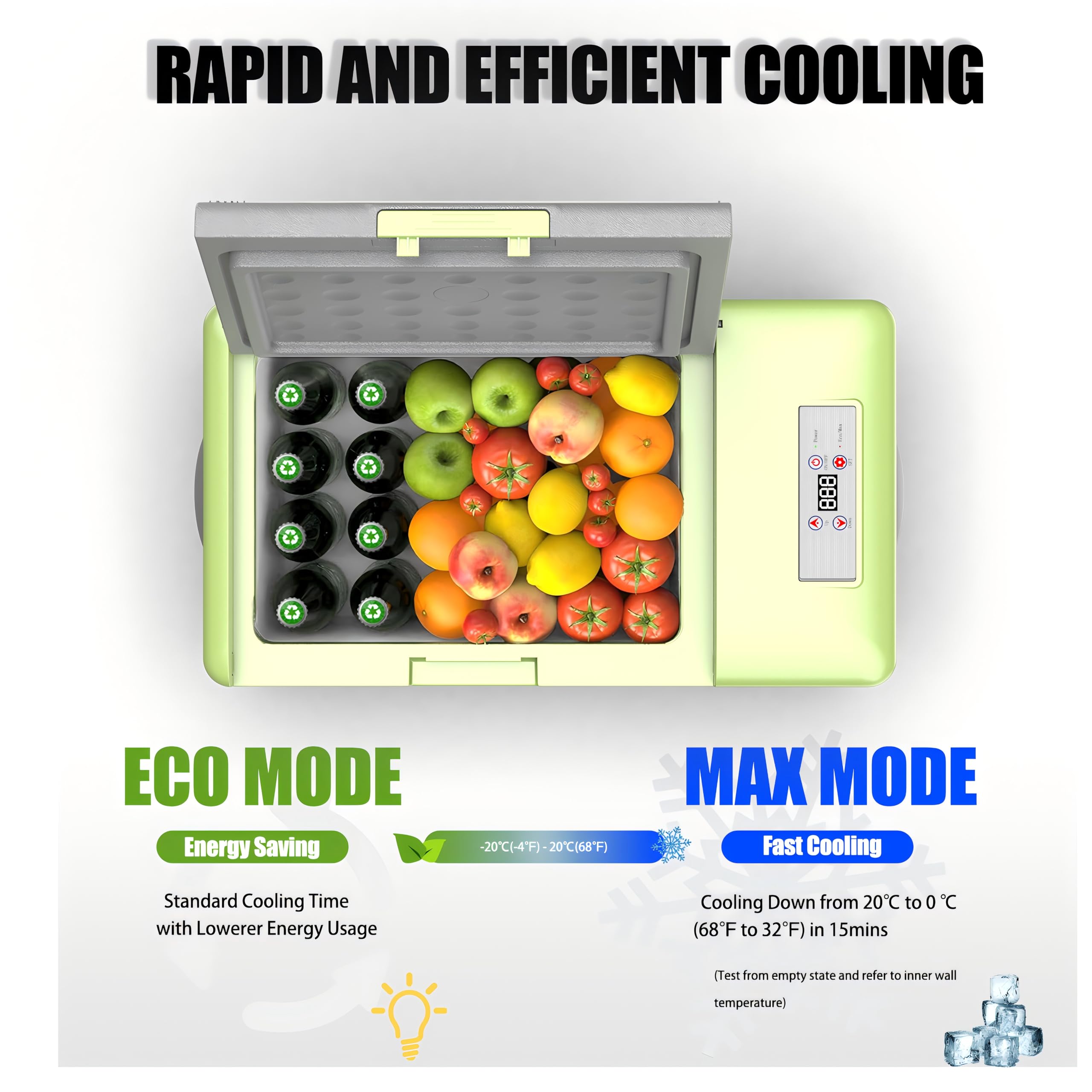 Alpicool C9PT 9L Compressor Car Fridge Freezer, DC 12v Camping Refrigerator, Portable Mini Cool Box for TruckCampervanRVBoat, -20℃ to 20℃