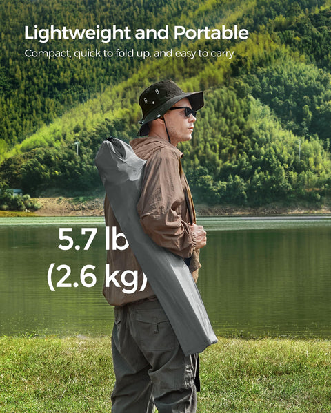 SONGMICS Set of 2 Folding Chairs, Camping Chairs, Comfortable Heavy Duty Structure, Max. Load 150 kg, with Drink Holder, Outdoor Chair