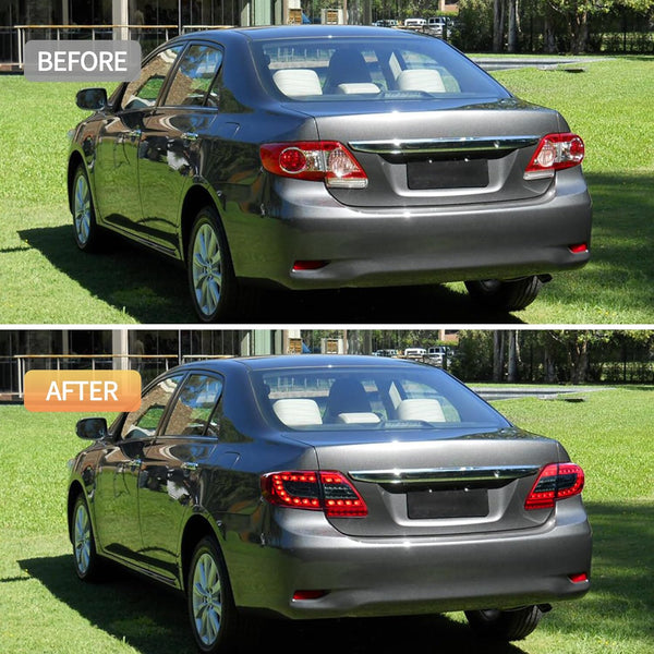 VLAND Rear Lights compatible with Corolla 2011 2012 2013 Sedan, Passenger & Driver Sides