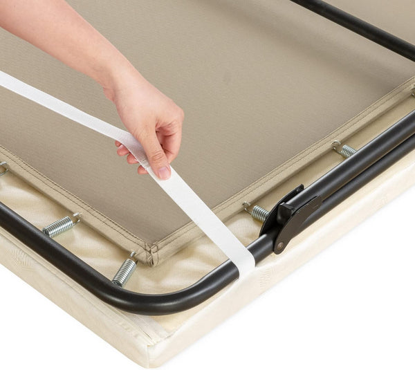 Zinus Single Folding Guest Bed frame with Foam Mattress 80x190 cm - 46 cm Height with Underbed storage - Metal Folding Guest Bed frame and Guest Mattress - Black