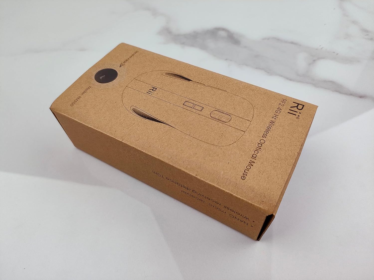 Rii RM200 Wireless Mouse,Rechargeable Gaming Mouse with USB Nano Receiver,5 Buttons for Casual Gaming, Notebook,PC,Computer Office Home Work