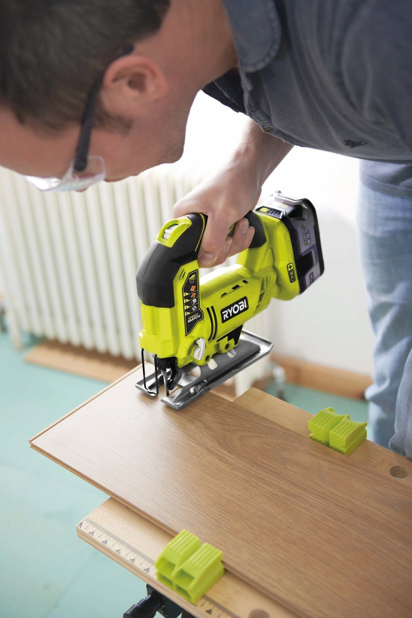 Ryobi R18JS-0 ONE+ Jigsaw with LED, 18 V (Body Only) - Green/Grey