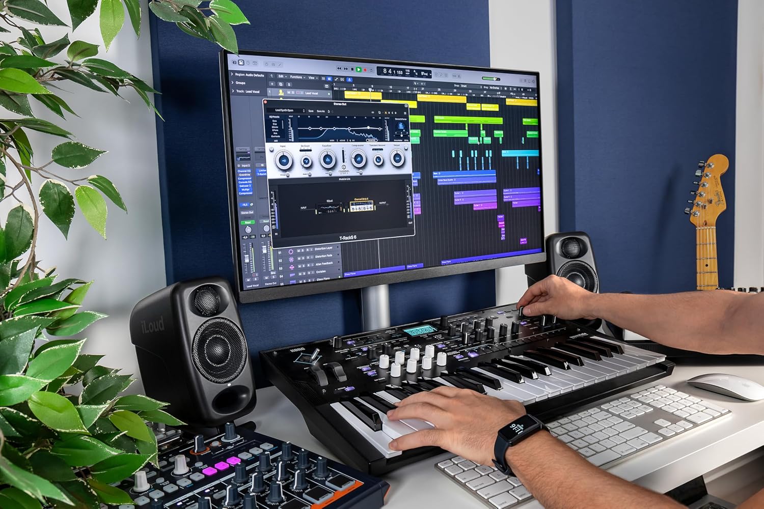 IK Multimedia iLoud Micro Monitor Pro - Pair - 2-Way bi-amped, highly portable, digitally controlled compact reference studio monitors. X-MONITOR. Incl. ARC calibration mic. Black.