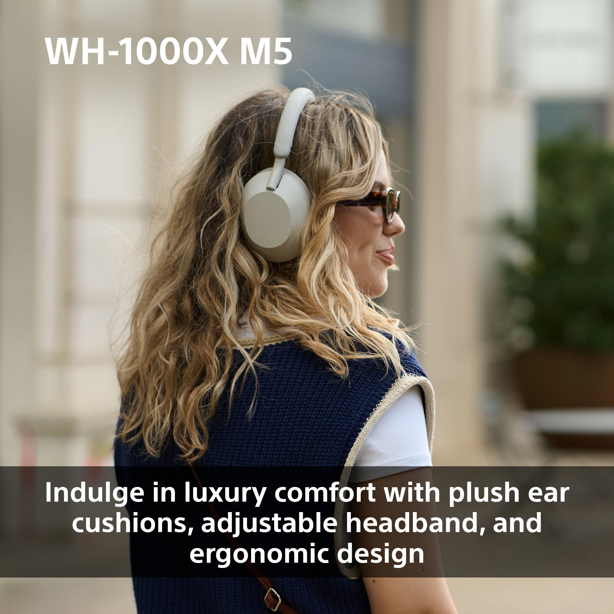 Sony WH-1000XM5 Hard Case Premium Noise Cancelling Wireless Over-Ear Headphones, Bluetooth, Clear Call Quality, Hi-Res Audio, Up to 30hr Battery Life, Includes Hard Case, iOS & Android - Black